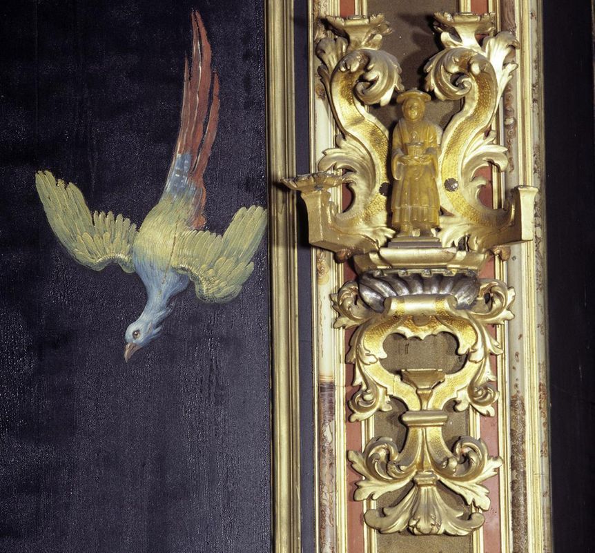 Detail im Chinesischen Lackkabinett des Jagdpavillons um 1715